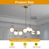 Besytal Gold Sputnik Chandelier, 8 Lights Modern Bubble Chandelier with
