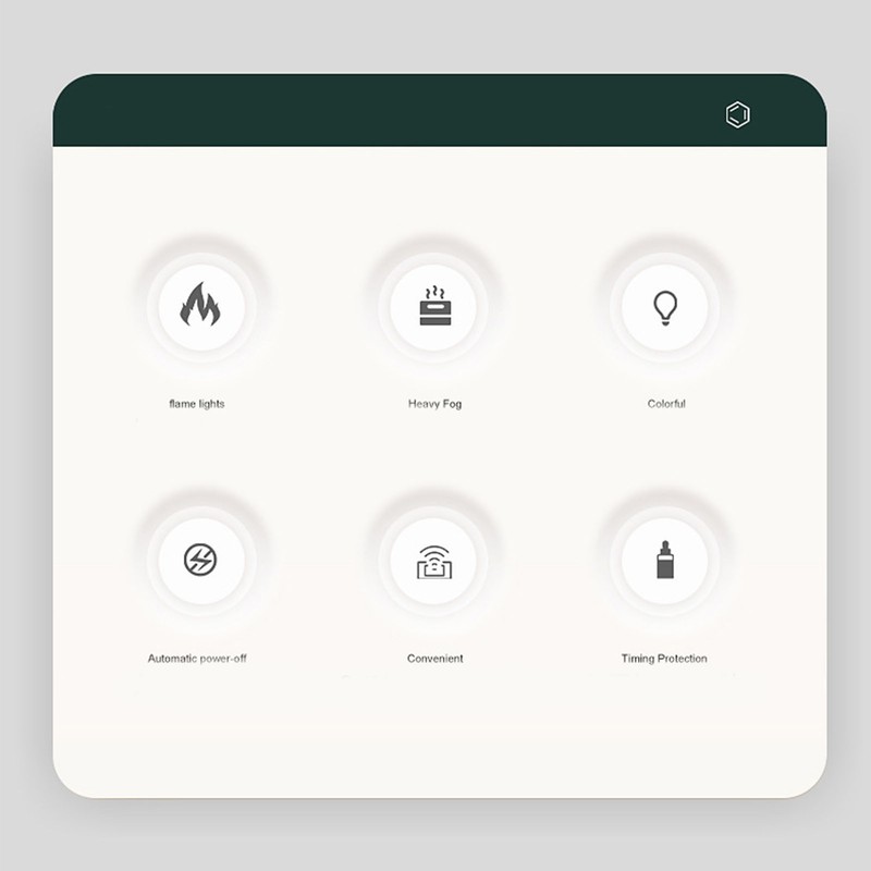 Flame Aroma Diffuser Automatic Power Off Colorful Breathing Light Quiet