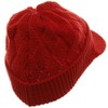Acrylic Plain Beanie Visor-Red