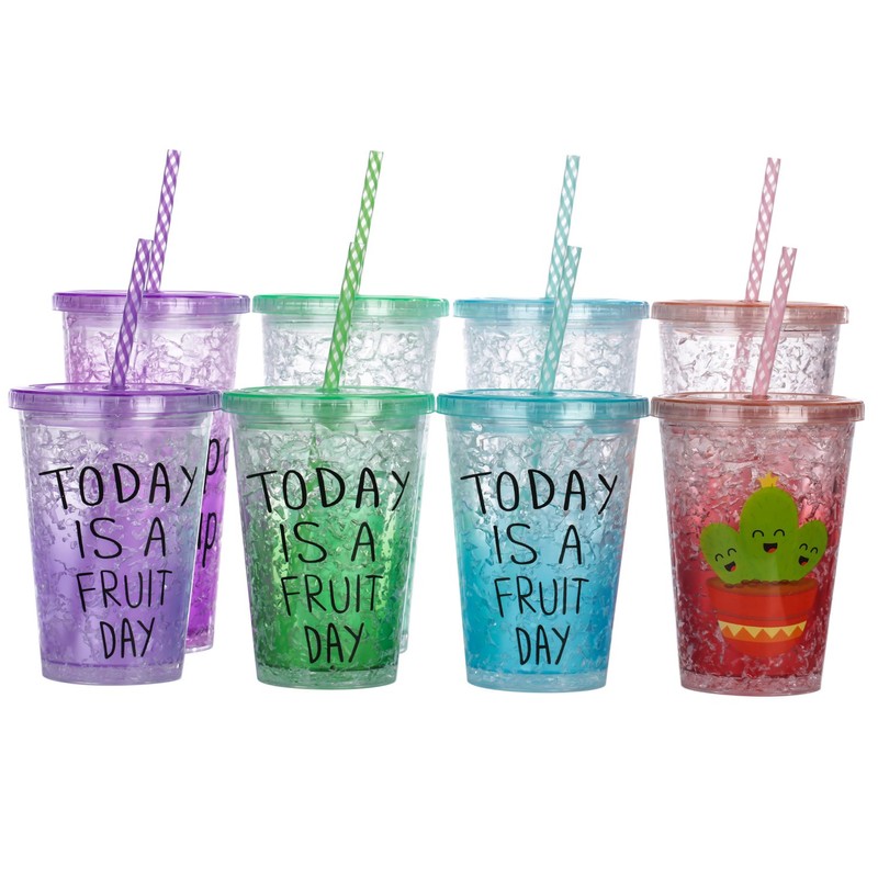 Dakoufish 12 Piece 12 Inch Reusable Plastic Thick Drinking Straws