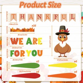 Thanksgiving Turkey Bulletin Board DIY Fall Classroom Bulletin Board Decorations Set Big Turkey Cutouts Craft Thanksgiving Wall Decor for Autumn School Home Office Chalkboard Favor Party Supplies