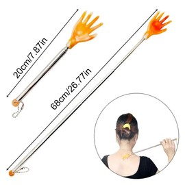 2 Stücke Rückenkratzer Teleskop-Rückkratzer Teleskopstab mit breiter Kratzhand gegen Juckreiz Rückenmassagegerät Edelstahl Teleskopstange Edelstahl Teleskop Rücken Kratzer Back Scratcher