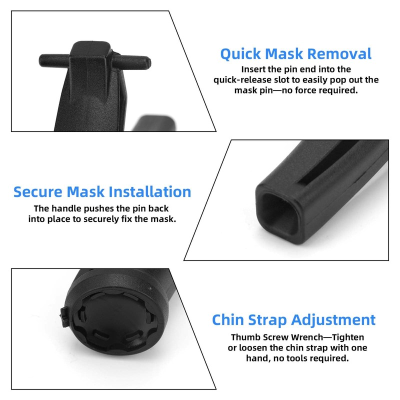 Quick Release Combo Tool, Easy to Adjust Mask and Chin