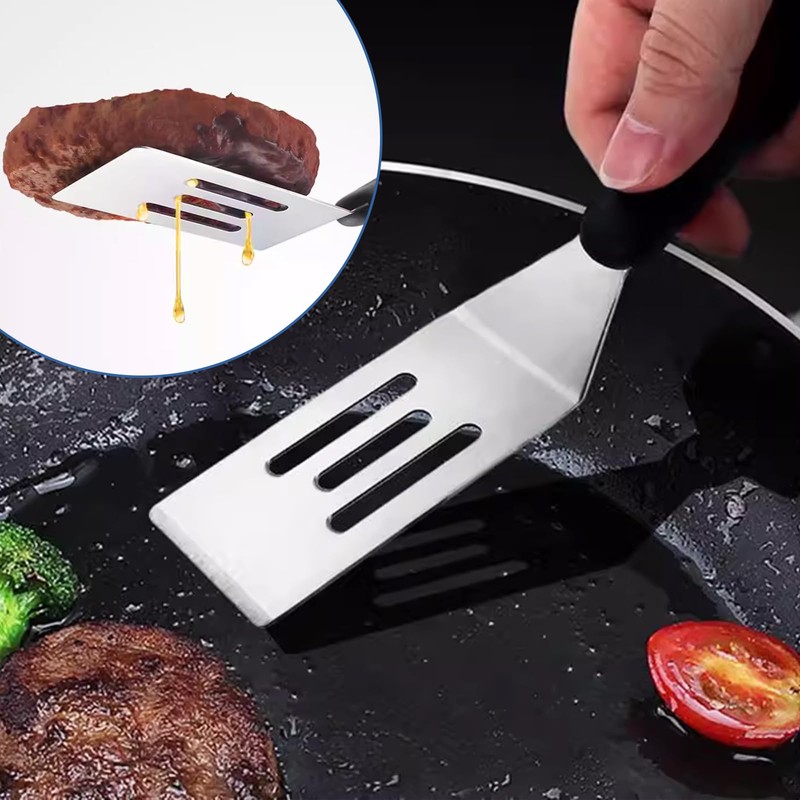 Small Spatula 2Pieces, Stainless Steel Spatula Set, Metal Spatulas for