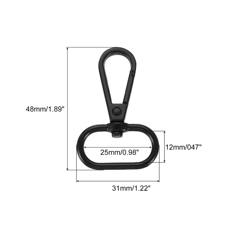 sourcing map 15Pcs Swivel Clasps, 0.98 Inch Oval Ring Lobster
