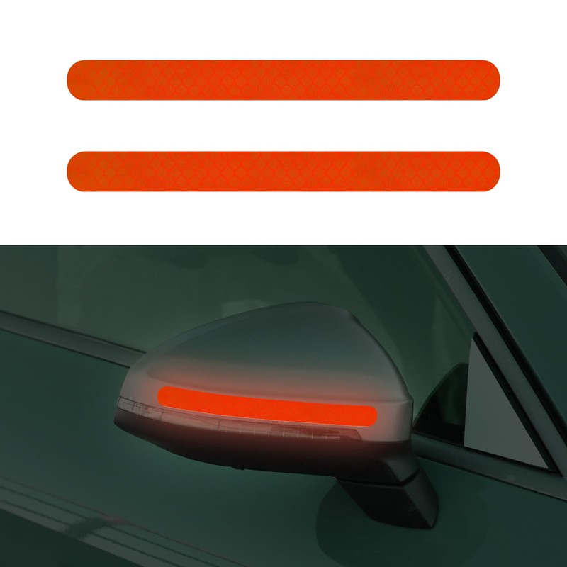 RUIANTE 2Pc Rearview Mirror Reflectives Stickers for Car Trunk SUV