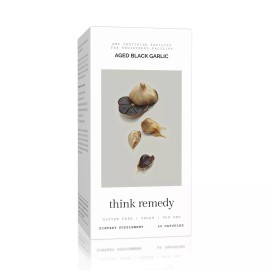 Think Remedy Aged Black Garlic Capsules - Garlic Pills for High Blood Pressure and