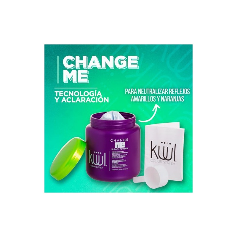 KÜÜL Change Me Bleach Powder Decolorante Neutraliza Tonos Amarillos 350