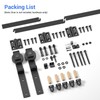 CCJH 42" Bi-Folding Sliding Barn Door Hardware Kit for 2