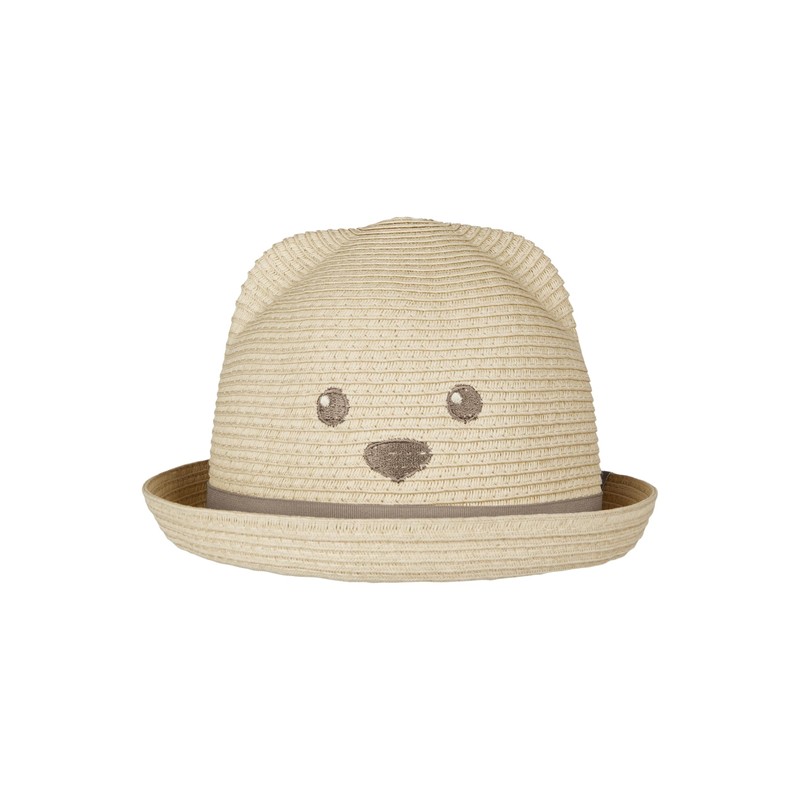Sterntaler Straw Hat Bear - Summer Hat with Bear Face