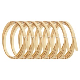 PATIKIL Bamboo Strips for Weaving 7/16" x 10 Ft, 7 Pack Thin Flat Wicker Rattan Cane Reed for Making Basket Webbing DIY Crafts, Red