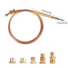 Gas Thermocouple Kit M6x0.75 with Universal Adapter Nuts Replacement 900mm/35.4"