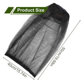 EIHI Pack of 2 Mosquito Net Head Mosquito Head Net with Carry Bag Fly Net for Face Mosquito Net Hat Mosquito Net Head Hat for Face Protection Hiking Outdoor Anti Mosquito Bee Bug, beige