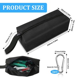 Tool Bag Small Empty Waterproof Tool Bags Portable Tool Bag Multifunctional Storage Bag Multi-Purpose Wear Resistant (25 x 9 x 8 cm, Polyester)