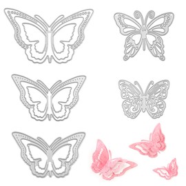 5pcs Butterfly Die Cuts, 3D Butterfly Die Cuts Carbon Steel Cutting Dies Butterfly Frame Card Making for Handmade Crafts Decorative Embossing Scrapbooking Ornaments