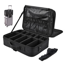 Estuche De Maquillaje De Viaje Profesional Con Divisores Xl