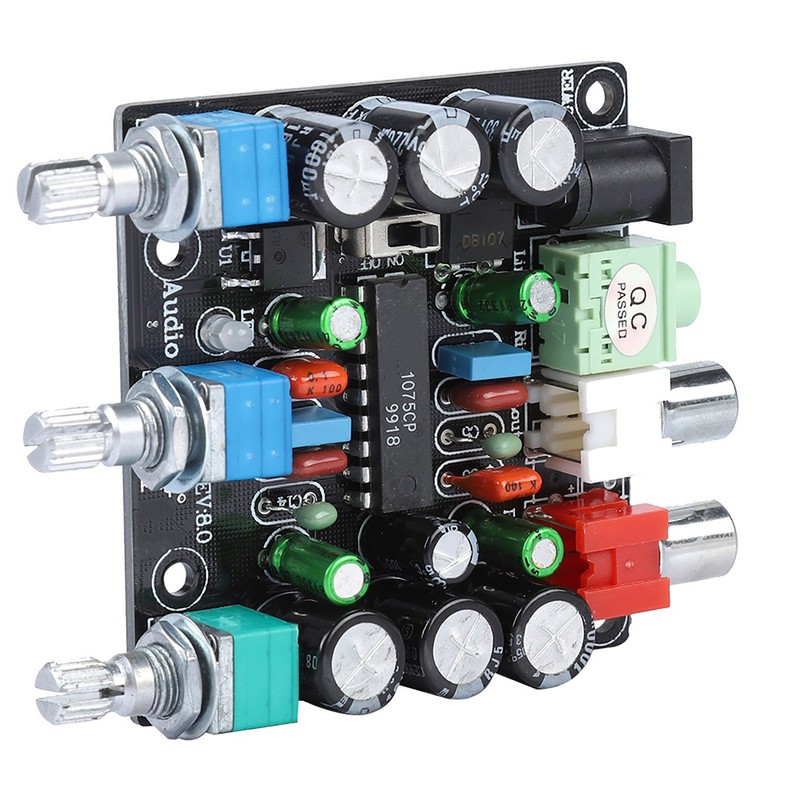 2 Channels Amplification Preamp Board Upgraded HiFi Sound Audio Mixer