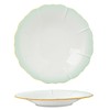 10-Inch Gradient Blue Ceramic Dinner Plate – Elegant Wave-Edge Shallow
