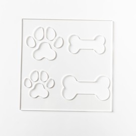 Colini Charcuterie Shape Dog Bone/Paw Router Board Handle Template Acrylic Dog Bone/Paw Router Template for Hand Woodworking Tray Clear Cutting Board