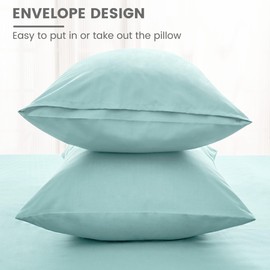 LINENOVA Luxury Cotton Body Pillowcaes - 1 Piece - Envelope Closure Soft and Breathable Pillowcases Set- 48x150cm-Mint