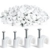 Cable Wire Clips - 100 Pcs White Cable Clips 8mm