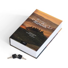 LIGHTHOUSE - Lockable Book Diversion Safe TOSCANA with Key Lock Hidden Storage for Valuables Portable - Keys Included