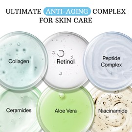 Anti Aging Face Cream with Retinol, Collagen and Peptides 1.7 Fl Oz, Day & Night Moisturizer for Women and Men