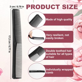 Hair Combs Bulk Individually Wrapped,Travel Size Comb Bulk Plastic Hair Combs for Women and Men,Pocket Hair Combs for Travel Hotel Homeless Shelter Church (Pack of 200)