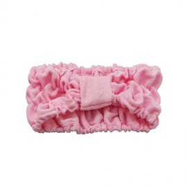 Pleated Headband & Hair Tie Set (Random Color) for Face Washing Band 5ea