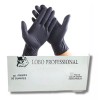 Lobo Caja De Guantes Vinil Negro 50pz Estética,barberia Talla Gde