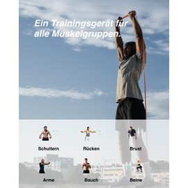 STRAFFR Smart Fitness Band with Live App Tracking, Resistance Band for Muscle Building & Strength Training at Home (5-15 kg)