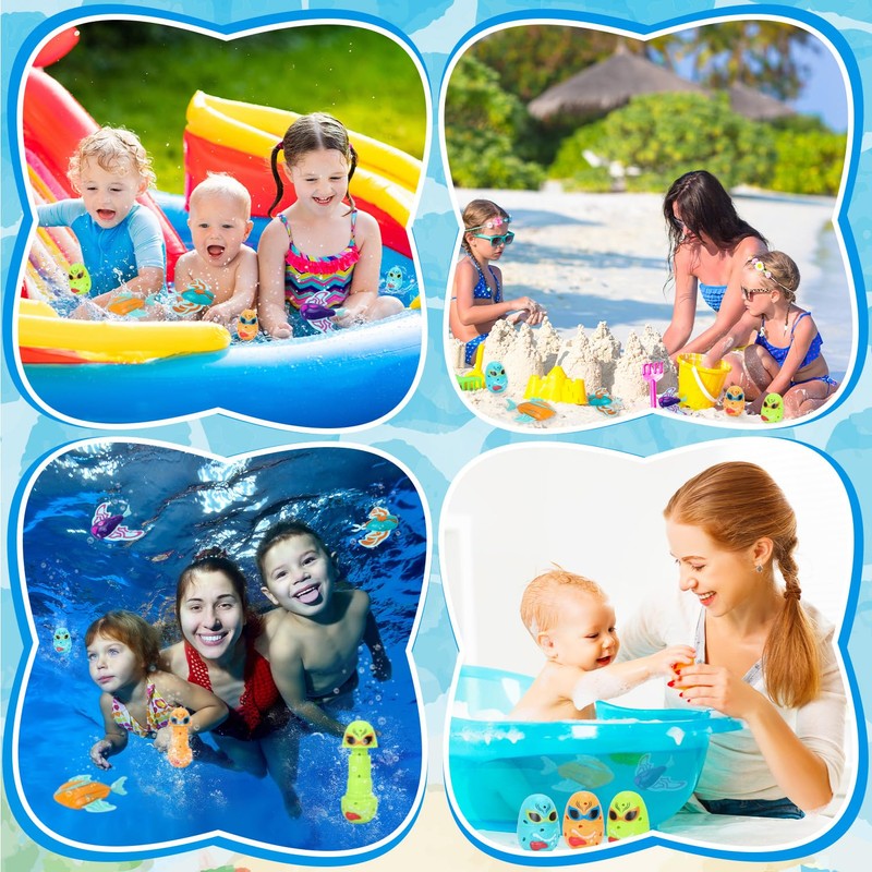 TOPWAYS Pool Diving Toy Set 3 Diving Power Devilfish Diving