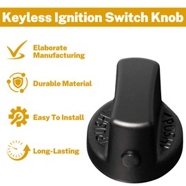 ESMING Keyless Ignition Switch Knob with Insert for Mitsubishi Lancer 2008-2017 for Outlander 2007-2013 for Mazda CX-9 2007-2014 CX-7 2007-2012 Compatible with 4408A167 4408A031