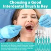 12 Stück Zahnzwischenraumbürsten,Tragbare Dentalbürsten,Wiederverwendbar,Verwendet für Reinigung Schwer Erreichbarer Zahnzwischenräume (Grün)
