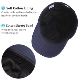 PESAAT Summer Baby Boy Baseball Hat Dinosaur Infant Visor Caps Cotton Toddler Boys Sun Hats (Navy Dinosaur, 54cm)