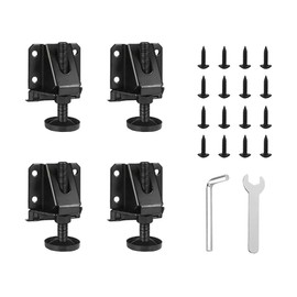 TopHomer 4PCS Black Leveling Feet Heavy Duty Furniture Levelers Adjustable Table Leg Leveler for Furniture,Table, Cabinets, Workbench,Shelving Units and More
