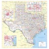 Cool Owl Maps Texas State Wall Map Poster Rolled (Laminated