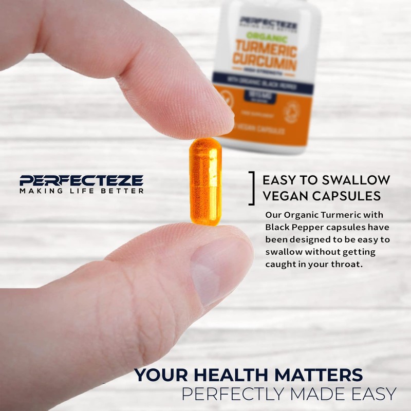 Organic Turmeric Curcumin High Strength and Black Pepper with Ginger
