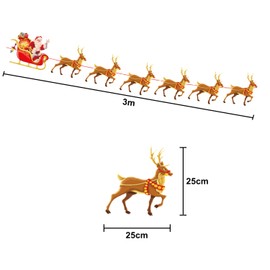 MEISH 2 Pieces Christmas Reindeer Bunting Santa Sleigh Banners Santa and Reindeer Christmas Decorations Christmas Garland for Christmas Party