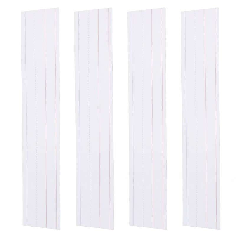 50pcs Dry Erase Sentence Strips Reusable White Lined Writing Sentence