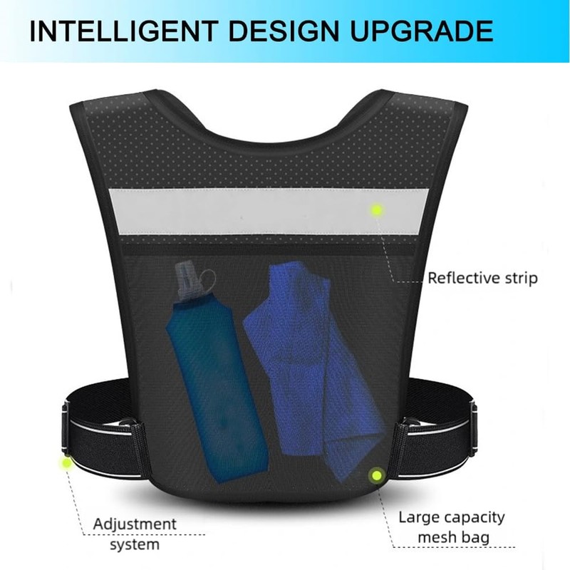 Running Vest for Men Women, Adjustable Hydration Vest with 500ml