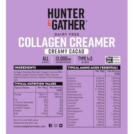 Hunter & Gather Collagen Creamer for Coffee, 300g, Creamy Cacao