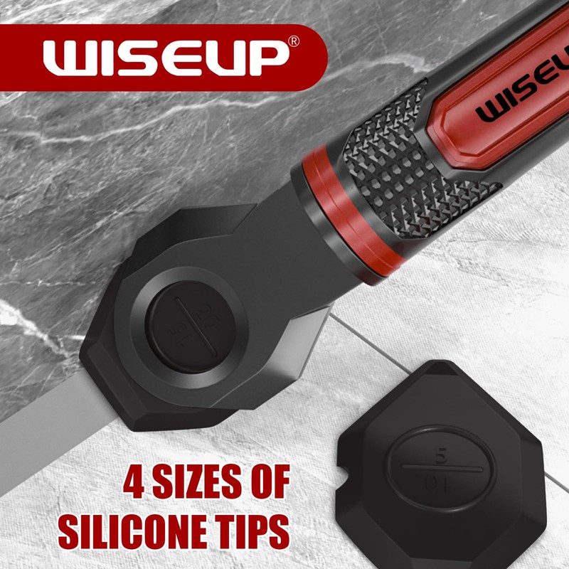 WISEUP Caulking Tool，6 in 1 Caulk Remover Tool with Grout