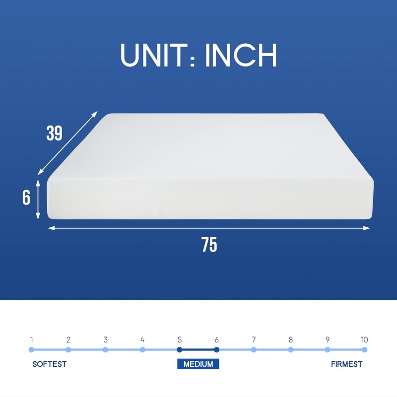 Twin Mattress 6 inch Gel Memory Foam Mattress Queen Mattresses
