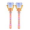 LED Light-Up Magical Princess Spinning Diamond Pink Wand (13.5") Multi-Color