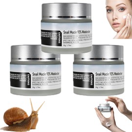 Snail Mucin 92% crema hidratante de gel facial diario, Snail Mucin 92% crema facial reparadora hidratante para pieles secas y sensibles, crema avanzada Snail 92 todo en uno (3Pcs)