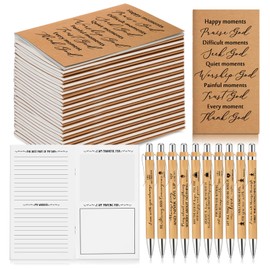 Spakon 30 Pack Christmas Christian Gifts Christian Prayer Journals with Bible Verse Pens Religious Notepads Bulk Bible Gifts for Christmas Thanksgiving Nurse Employee Team Inspirational Gifts