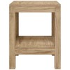 YLIEHS Natural Solid Teak Wood Bathroom Side Table, for Organizing