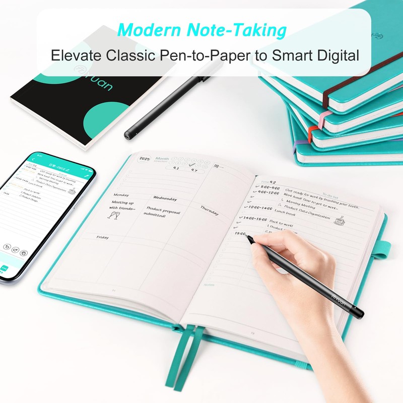 Yuan Smart Writing Notebook Set, Full Year Weekly Planner with