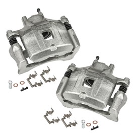 CAROCK Front Disc Brake Calipers with Bracket fit for Chrysler Dodge Jeep Models, 2011-2014 Chrysler 200, 2007-2010 Cirrus & Sebring, 2008-2014 Avenger, 2007-2012 Caliber, 2007-2017 Compass & Patriot